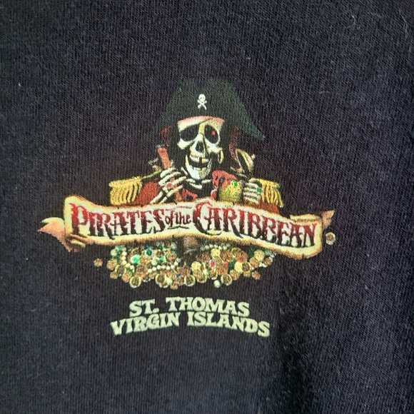 Coastal Classics Black T Shirt Pirates of Caribbean St Thomas Virgin Islands XL - Picture 2 of 6